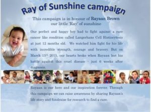 'Ray of sunshine' campaign in memory of Rayaan Brown